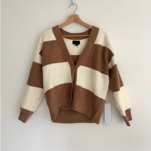 NWT Vici Cuddle Weather Striped Oversized Cardigan